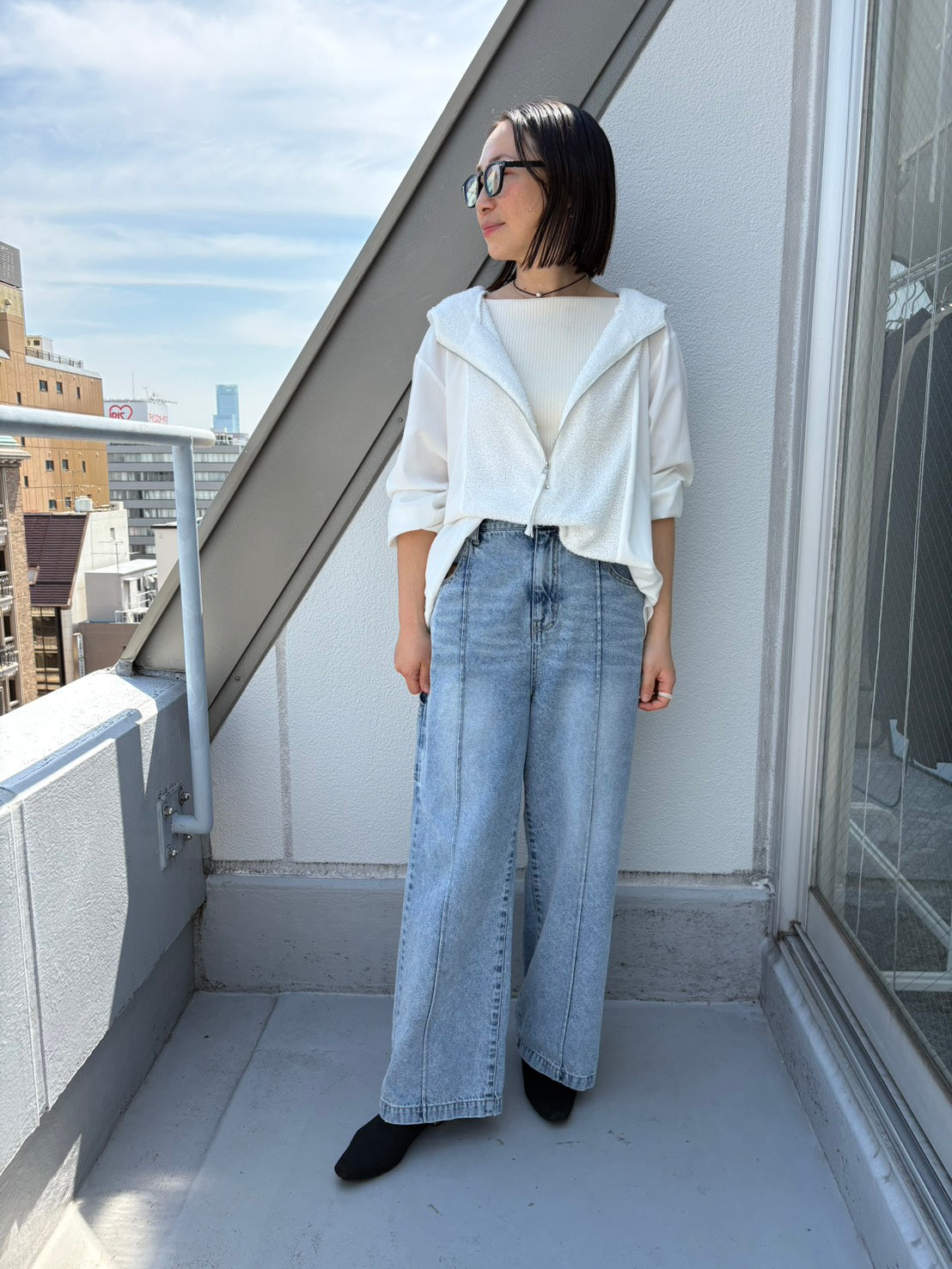 ☆予約CYAN　ソフトデニムピンタックワイド【即日決済で次から使える10％還元クーポンもらえます】