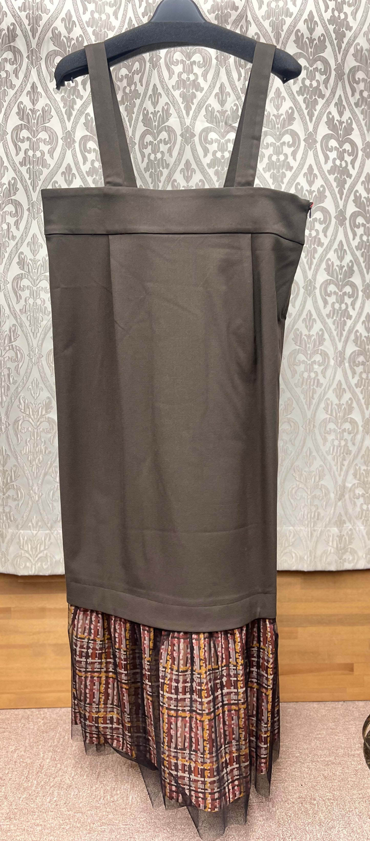 DOLLUPOOPS チュール×チェックプリントドッキングJSK