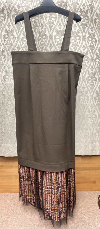 DOLLUPOOPS チュール×チェックプリントドッキングJSK