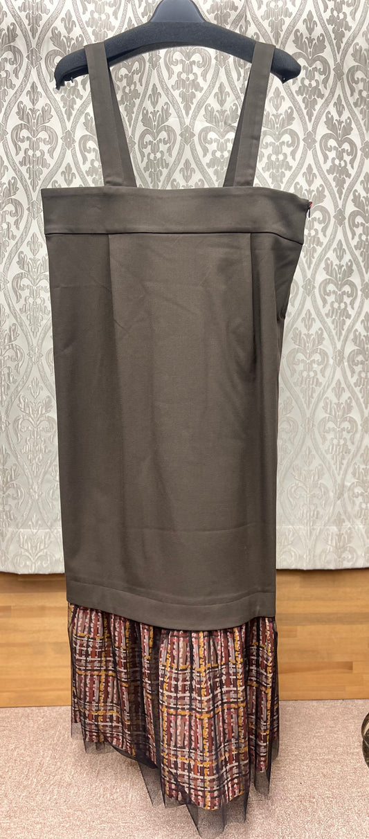 DOLLUPOOPS チュール×チェックプリントドッキングJSK