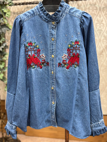 REHERSALL リメイクデニムブラウス