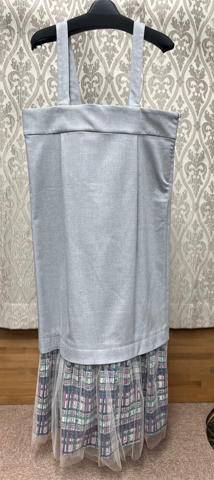 DOLLUPOOPS チュール×チェックプリントドッキングJSK