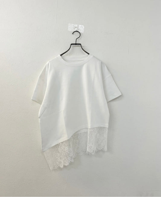 vingtrois 裾アシメレース半袖4月末より順次発送