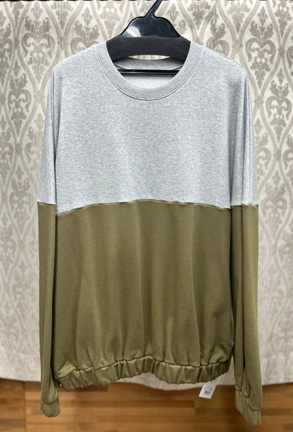 DOLLUPOOPS  配色スウェットギャザーTOPS