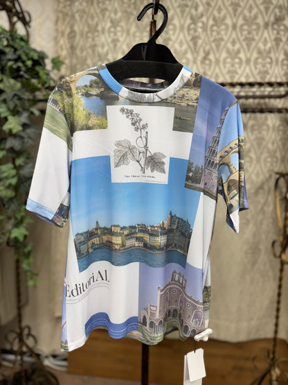 TEVALT 風景プリントシアートップス