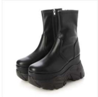 厚底ストレッチブーツ