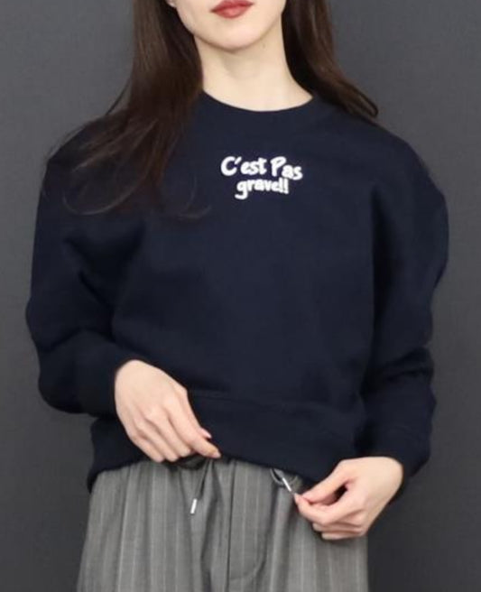 MARIED'OR ショート丈発泡プリントコンパクトスウェット
