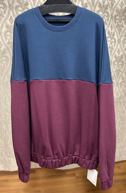 DOLLUPOOPS  配色スウェットギャザーTOPS