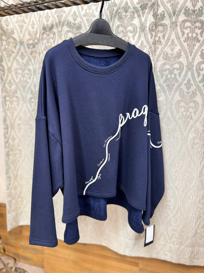 ATELIER SIX ボンバーテープ刺繍ロゴ