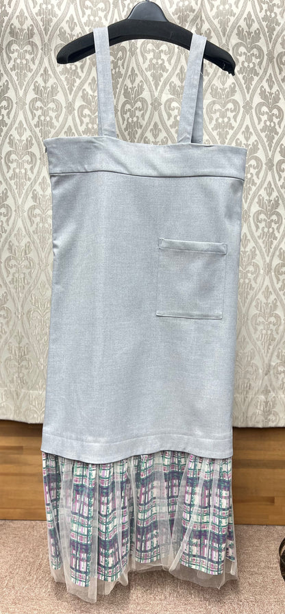 DOLLUPOOPS チュール×チェックプリントドッキングJSK