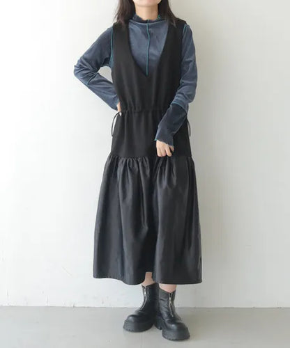 vingtrois メッシュベロアスキントップス