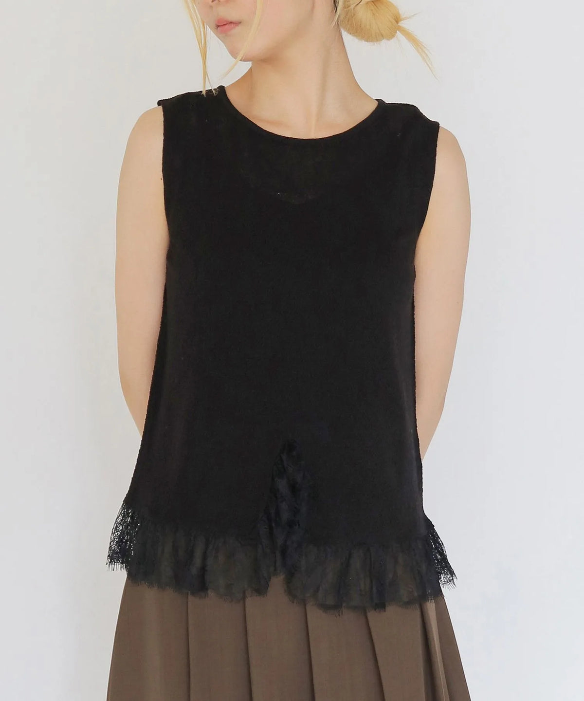 CLEIO レースドッキングニット
