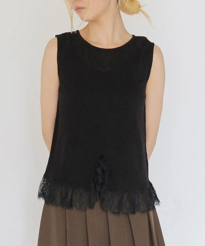 CLEIO レースドッキングニット