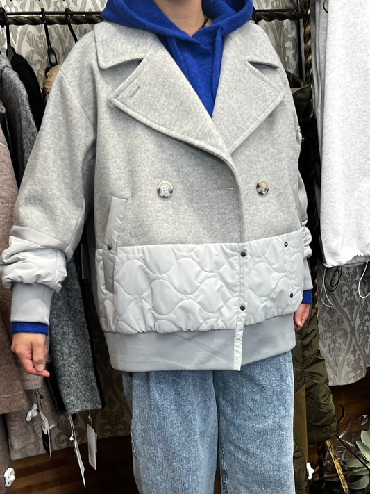 キルティング切替コート