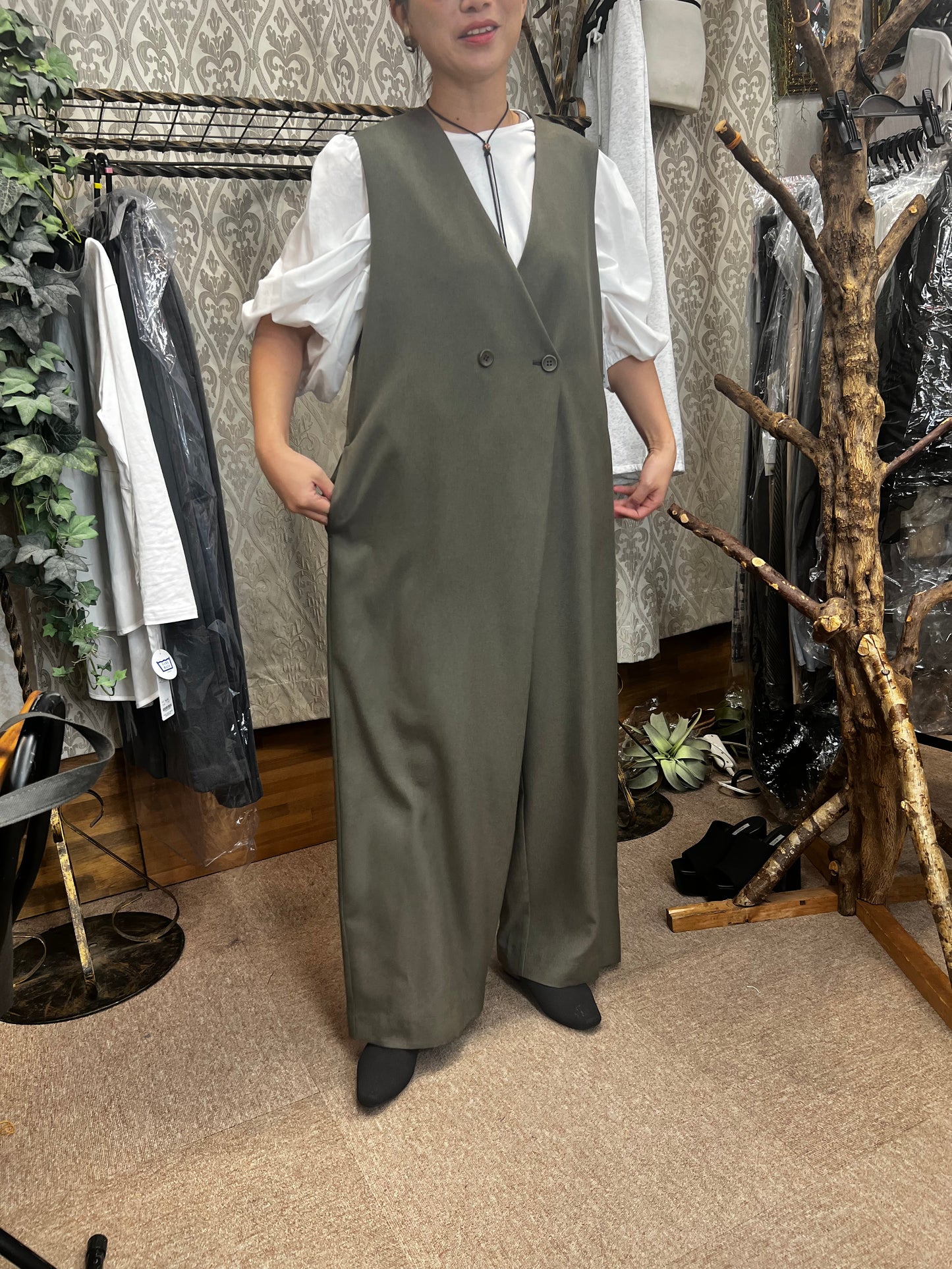 ベスト風サロペット