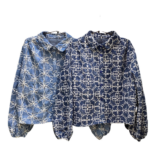 ◎フラワー刺繍デニムJK