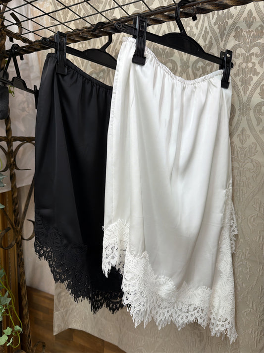 裾レーススカートソリッド