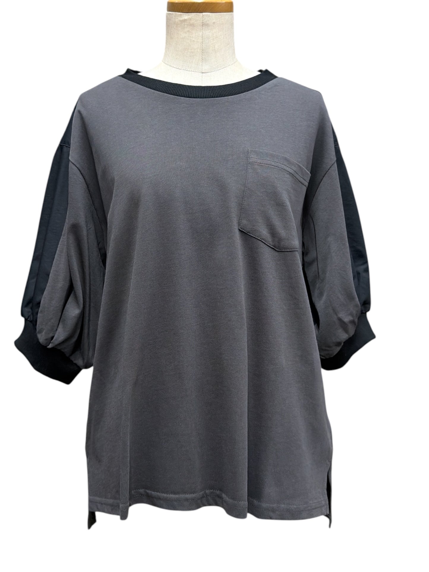 Vingtoris 異素材切り替えTシャツ