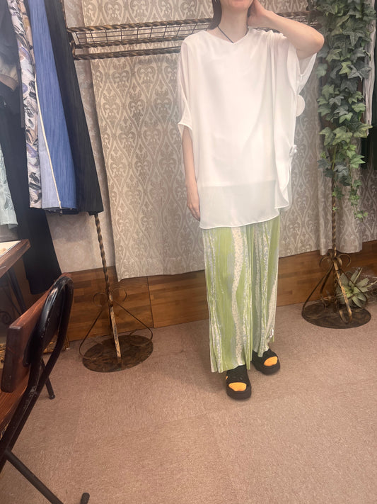 レイヤードジョーゼットトップス