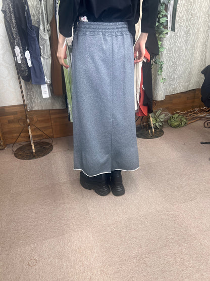 デニム×裏毛スカート