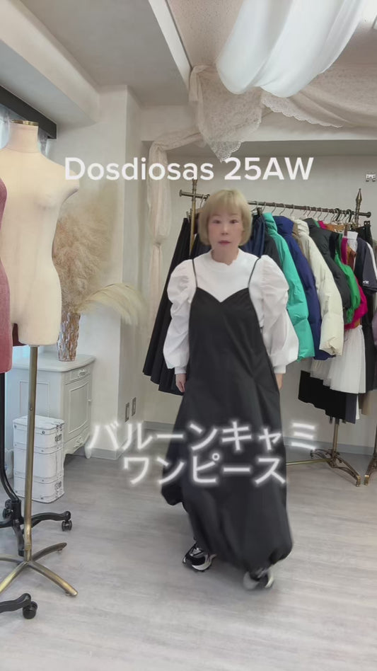 【ご予約】Dosdiosas バルーンキャミワンピース即日決済で次回使える10%分のクーポンつき